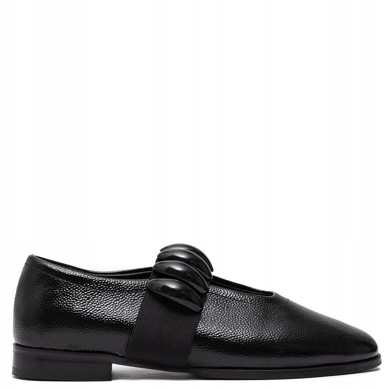 Boccato Półbuty Damskie Skórzane Lakierowane Czarne 728-826-BLACK r.40
