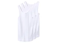 Koszulki męskie - esmara Men Podkoszulki męskie z bawełny, 3 sztuki (Biały, 7/XL) - miniaturka - grafika 1
