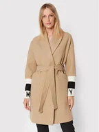 Płaszcze damskie - Maryley Płaszcz przejściowy 22IB105 Brązowy Regular Fit - miniaturka - grafika 1