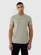 Koszulki męskie - 4F Koszulka w kolorze khaki - miniaturka - grafika 1