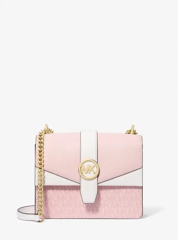 Oryginalna Torebka Michael Kors Greenwich Listonoszka Rose Poudre Multi