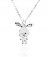 Biżuteria dla dzieci - Naszyjnik dziecięcy zwierzątko zając zajączek srebro 925 50 cm - miniaturka - grafika 1