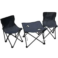 Meble ogrodowe - Zestaw mebli campingowych / balkonowych Camping antracyt PATIO - miniaturka - grafika 1