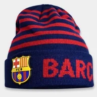 Czapki dla dzieci - Czapka Dla Dzieci Fc Barcelona Na Zimę Zimowa Wywijana Oryginalna - miniaturka - grafika 1