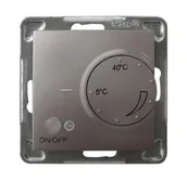 Regulatory i termostaty - Ospel Regulator temperatury z czujnikiem podłogowym IMPRESJA tytan - miniaturka - grafika 1