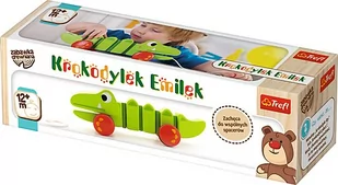Trefl 60659 Drewniana zabawka do ciągnięcia Krokodylek Emilek 60659 - Zabawki interaktywne dla dzieci - miniaturka - grafika 1