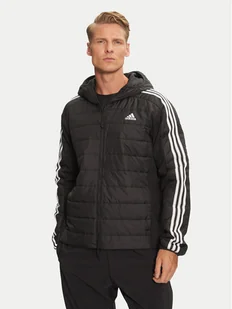 adidas Kurtka przejściowa Essentials 3-Stripes Hybrid IN7195 Czarny Regular Fit - Kurtki męskie - miniaturka - grafika 1
