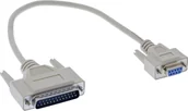Kable komputerowe i do monitorów - InLine Inline® Serial Cable, DB9F to DB25M, moulded plugs, beige, 0.33m - miniaturka - grafika 1