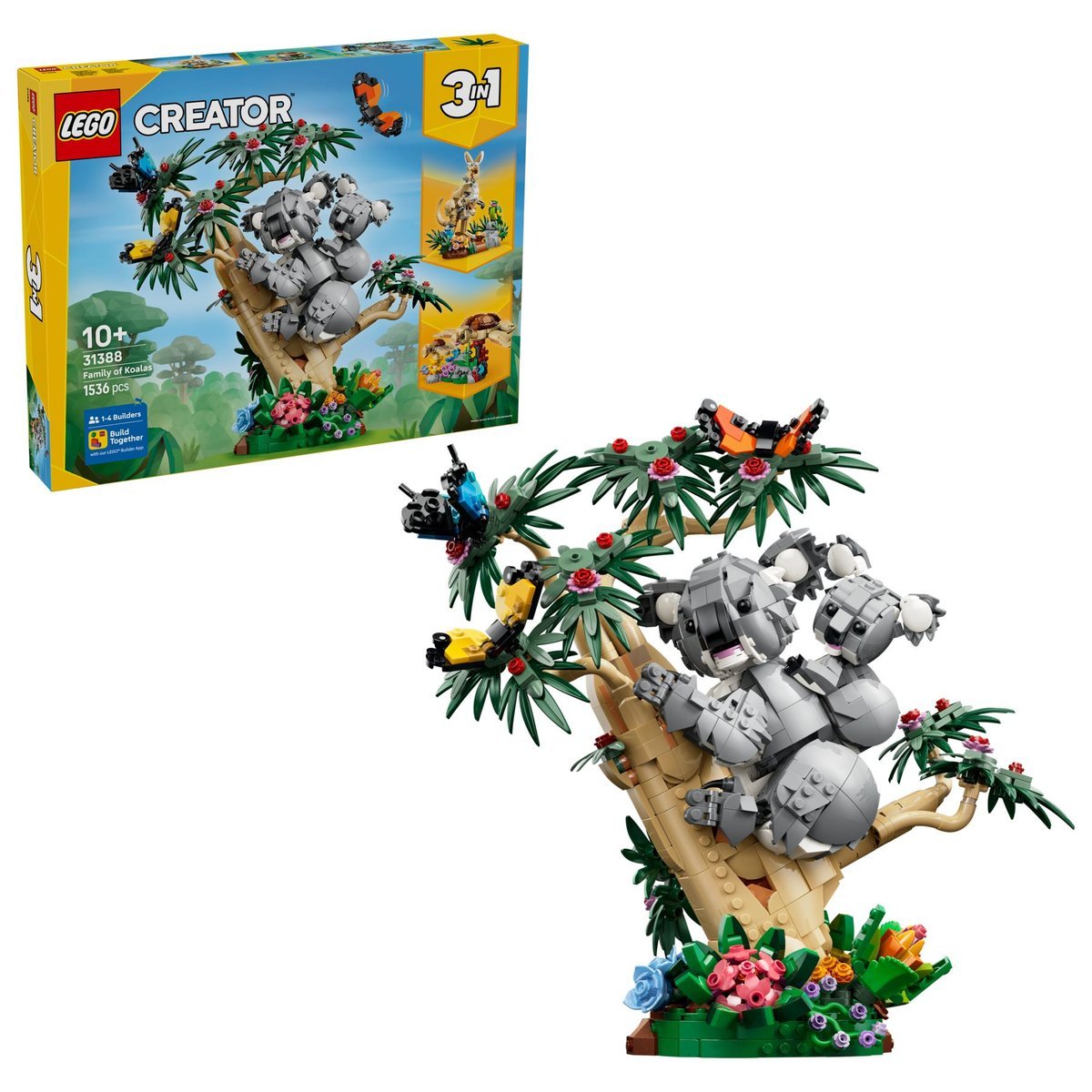 LEGO® 31388 Creator 3w1 - Dzikie zwierzęta: Rodzina koali