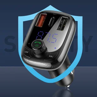 Baseus Transmiter FM Bluetooth 5.0 ładowarka samochodowa PPS Quick Charge QC4.0 Power Delivery USB Typ C / micro SD 5A 36W czarny (CCTM-B01) - Transmitery FM - miniaturka - grafika 16