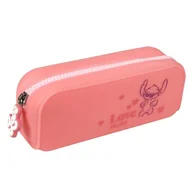 Plecaki szkolne i tornistry - Coolpack Disney Core Fashion Saszetka Silikonowa Piórnik Etui Tuba Jednokomorowa Bez Wyposażenia Stitch Różowy - miniaturka - grafika 1