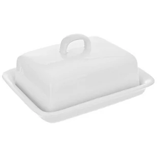 Orion Maselniczka Maselnica Pojemnik Na Masło Ceramiczna Biała - Pojemniki kuchenne - miniaturka - grafika 1