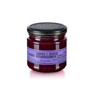 ARONIA I ANANAS W MIODZIE WIELOKWIATOWYM 240g, pyszny, słodki, nierozgrzewany, 100 lat tradycji, zdrowy - Miód - miniaturka - grafika 1