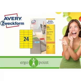 Avery Zweckform Etykiety uniwersalne, żółte 2400 szt. Zweckform 3451 - Etykiety do drukarek - miniaturka - grafika 2