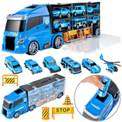 Zabawy w naśladowanie dorosłych - Duży Tir Laweta Samochody Helikopter Walizka Na 12 U684 - miniaturka - grafika 1