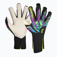 Piłka nożna - Rękawice bramkarskie Reusch Attrakt SpeedBump Strapless black/safety yellow - miniaturka - grafika 1