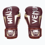 Rękawice bokserskie - Rękawice bokserskie Venum Elite burgundy/gold - miniaturka - grafika 1