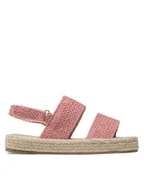Buty dla dziewczynek - DeeZee Espadryle CSS20378-02 Różowy - miniaturka - grafika 1