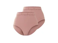 Majtki damskie - esmara® Majtki figi damskie z wysokim stanem, 2 pary (Różowy, S(36/38)) - miniaturka - grafika 1