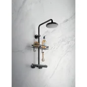 Półki łazienkowe - Czarna półka łazienkowa Origin - Metaltex - miniaturka - grafika 1