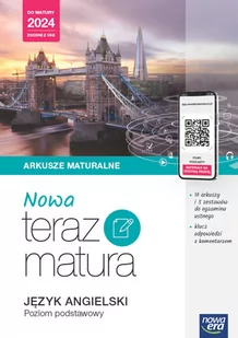NOWA Teraz matura. Język angielski. Arkusze maturalne z cyfrowym wspomaganiem. Poziom podstawowy. Do matury 2024 nauki - Pomoce naukowe - miniaturka - grafika 1