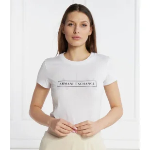Armani Exchange T-shirt | Regular Fit - Koszulki i topy damskie - miniaturka - grafika 1
