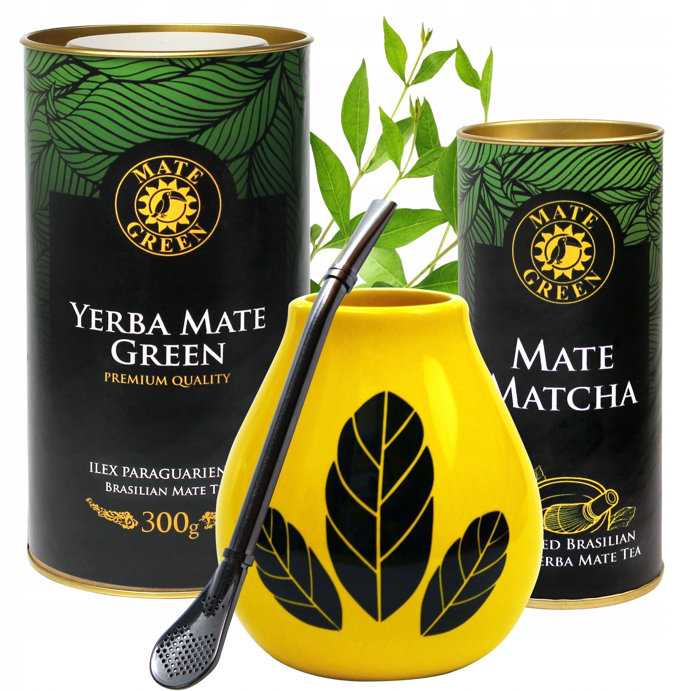 Zestaw Startowy Yerba Mate Green Powiększony 2 x Tuba Matero Bombilla 300 g