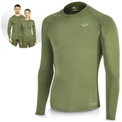 Pozostała odzież narciarska - Zielona bluzka termiczna unisex 4FIZJO ACTIVE HEAT - długi rękaw, rozmiar XXL - miniaturka - grafika 1