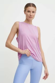 Koszulki sportowe damskie - Casall top do jogi Delight kolor różowy - grafika 1