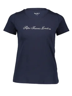 Pepe Jeans Koszulka w kolorze granatowym - Koszulki i topy damskie - miniaturka - grafika 1