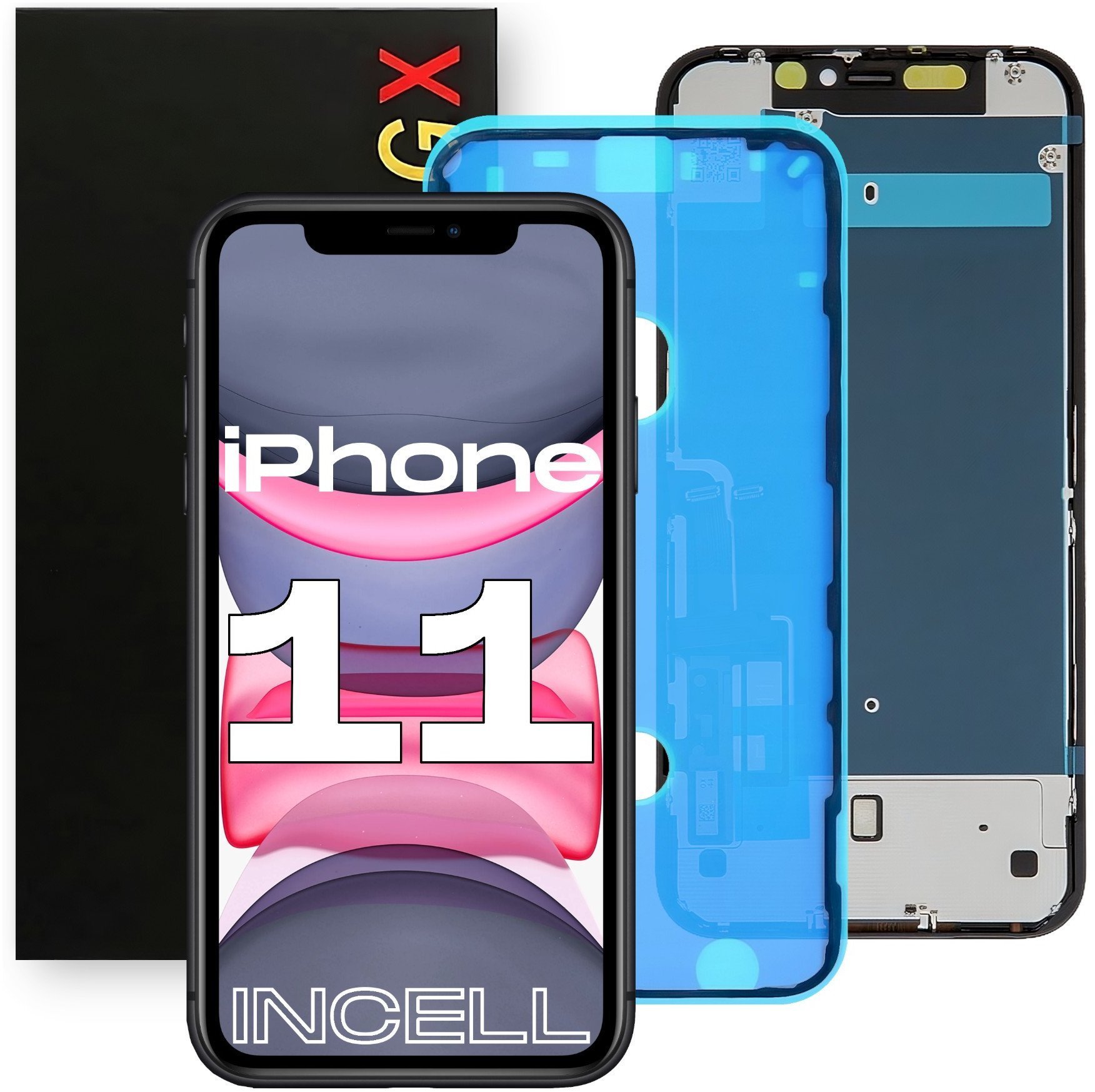 Wyświetlacz do iPhone 11 LCD A2221 Ekran Ramka + Uszczelka Incell wersja GX