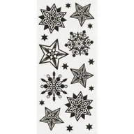 Ozdoby bożonarodzeniowe - Naklejki na folii Gwiazdki złote CLX14 BREWIS - miniaturka - grafika 1