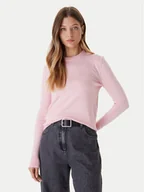 Swetry damskie - Calvin Klein Sweter LV044D370G Różowy Regular Fit - miniaturka - grafika 1