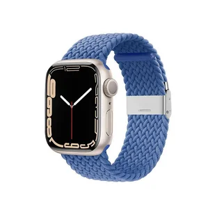 Crong Wave Band – Pleciony pasek do Apple Watch 42/44/45 mm (niebieski) - Akcesoria do smartwatchy - miniaturka - grafika 4