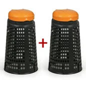 Kosze na śmieci - B2B Partner Plastikowy kosz na śmieci na odpadki na worki 120L - 1+1 GRATIS 777036 - miniaturka - grafika 1