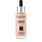 Podkłady do twarzy - Eveline Liquid Control HD podkład do twarzy z dropperem 030 Sand Beige 32ml - miniaturka - grafika 1