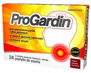 ProGardin pastylki na gardło chrypka 24 szt. - Przeziębienie i grypa - miniaturka - grafika 1