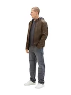 Kurtki męskie - TOM TAILOR Męska kurtka ze sztucznej skóry 1037340, 30513-Buffalo Brown Fake Leather, XXL, 30513 - Buffalo Brown Fake Leather, XXL - miniaturka - grafika 1