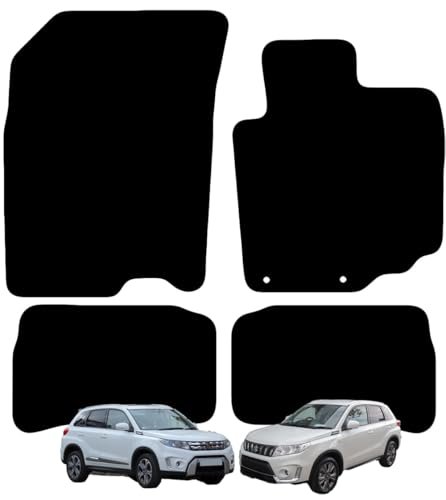 Carsio CARP-CUT-3519-(40 x 2) dopasowane czarne dywaniki maty samochodowe do Suzuki, począwszy od 2015 roku - zestaw 4-częściowy