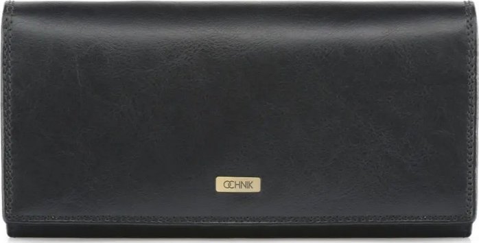 OCHNIK OCHNIK SL-187-99 skórzany portfel damski czarna skóra SL 187