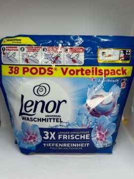 Kapsułki do prania Lenor 3 w 1 Uniwersalne Aprilfrisch 38szt Niemieckie