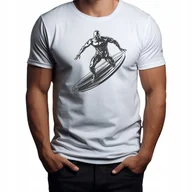 Koszulki męskie - Koszulka Nowoczesna T-Shirt ''Silver Surfer'' Bawełna XL - miniaturka - grafika 1