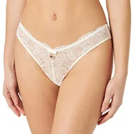 Majtki damskie - Emporio Armani Women's Eternal Lace Brazilian Brief Majtki Stringi Damskie, Jogurt, XL - miniaturka - grafika 1