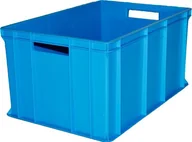 Pojemniki przemysłowe - qBox Pojemnik transportowy EURO 300 ścianki i dno pełne, wym. 600 x 400 x 300 mm kolor: niebieski - miniaturka - grafika 1