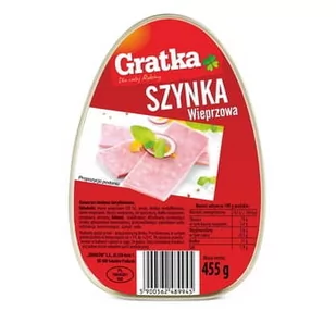 Szynka wieprzowa 455g Gratka - Pasztet i przetwory mięsne - miniaturka - grafika 1
