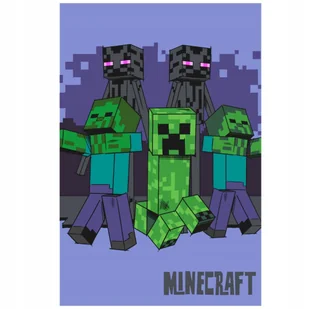 Koc Polarowy Minecraft Creeper 100×150 cm Ciepły Prezent dla Dziecka - Koce i narzuty dla dzieci - miniaturka - grafika 1