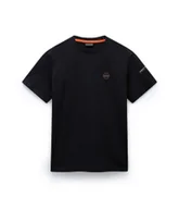 Koszulki męskie - t-shirt uomo napapijri s-badge np0a4i3n 0411 black - miniaturka - grafika 1