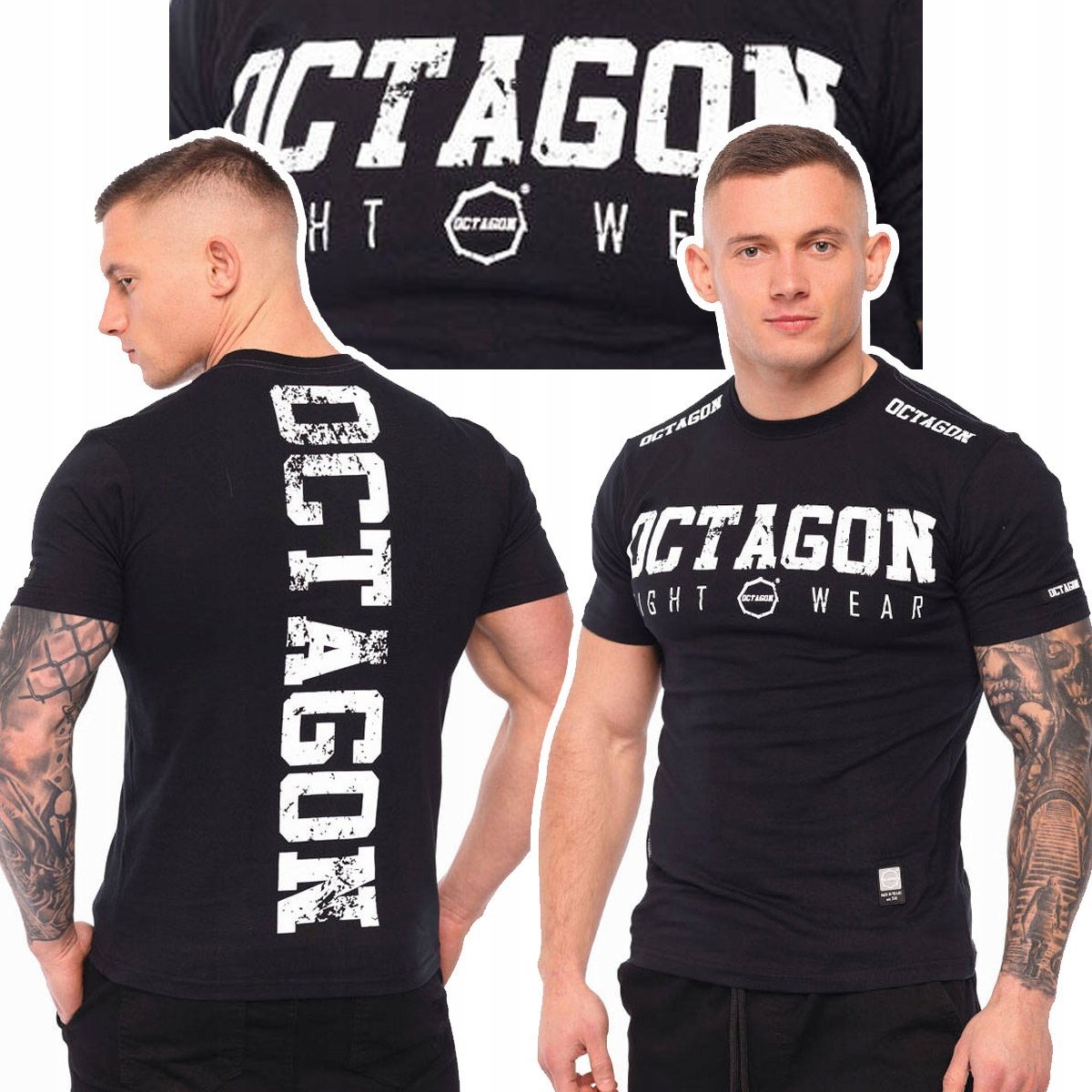 Koszulka bawełniana męska Octagon Fight Wear Octagon Czarna r. L