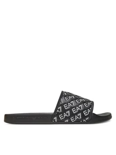 EA7 Emporio Armani Klapki 7X000109 AF15125 MC138 Czarny - Klapki i japonki męskie - miniaturka - grafika 1