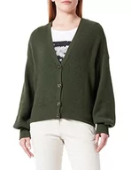 Swetry damskie - Sisley Damski sweter L/S Cardigan 122HM600O, ciemnozielony 95A, XS - miniaturka - grafika 1